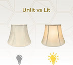 Royal Designs, Inc. BSO-708U-12BG-2 Modified Bell Basic Lamp Shade with UNO Threaded Fitter, 7.5 x 12 x 9.5, Beige, 2-Pack