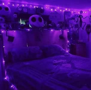 Connectable Purple Halloween Lights, 2pack 164ft 400Led 13 Modes String Lights Plug in, Twinkle Light with Timer Indoor/Outdoor for Tree Party Halloween Decorations