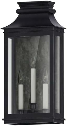 Maxim Savannah Vx 3 Light Outdoor Candle Style Wall Lantern with Black Oxide Finish