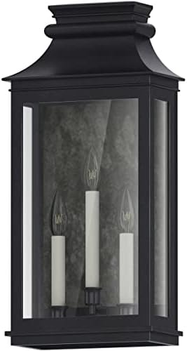 Maxim Savannah Vx 3 Light Outdoor Candle Style Wall Lantern with Black Oxide Finish