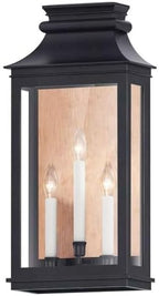 Maxim Savannah Vx 3 Light Outdoor Candle Style Wall Lantern with Antique Copper/Black Oxide Finish