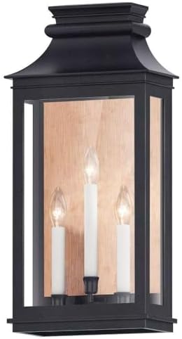 Maxim Savannah Vx 3 Light Outdoor Candle Style Wall Lantern with Antique Copper/Black Oxide Finish