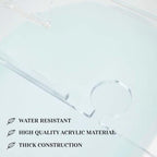 36" Supreme - Clear Acrylic Bathtub Tray Caddy Tub Shelf, Spa Board Luxury Bathroom Bath tub Table, Fits Across Bathtubs, Book, iPad and Wine Glass Holder (Supreme, 36")