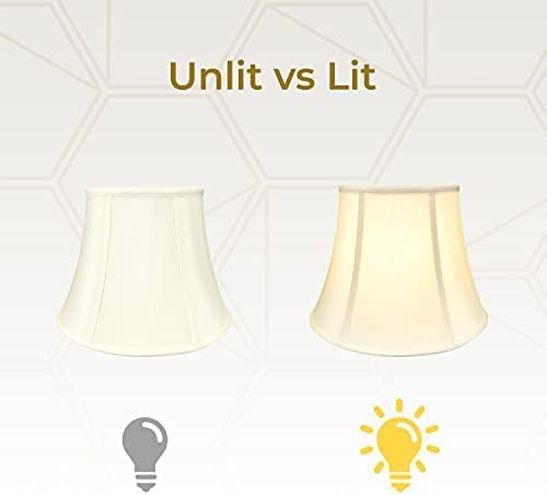 Royal Designs, Inc. BSO-708U-12EG-2 Modified Bell Basic Lamp Shade with UNO Threaded Fitter, 7.5 x 12 x 9.5, Eggshell, 2-Pack