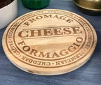 Fromage Engraved Bamboo Cheese Cutting Board Charcuterie Formaggio Serving Tray - House Warming, Anniversary, Wedding Gifts for Couples - Bridal Shower Gift