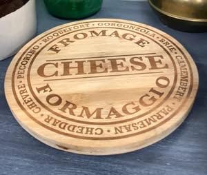 Fromage Engraved Bamboo Cheese Cutting Board Charcuterie Formaggio Serving Tray - House Warming, Anniversary, Wedding Gifts for Couples - Bridal Shower Gift