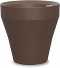 Crescent Garden Rim TruDrop Planter, Self-Watering Plant Pot, 22-Inch (Bark)