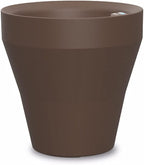 Crescent Garden Rim TruDrop Planter, Self-Watering Plant Pot, 22-Inch (Bark)