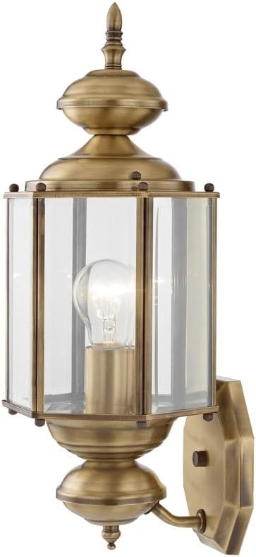 Livex Lighting 2006-02 Basics 1 Light PB Outdoor Wall Lantern, Polished Brass