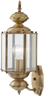 Livex Lighting 2006-02 Basics 1 Light PB Outdoor Wall Lantern, Polished Brass
