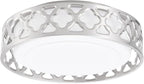 Flush Mount Ceiling Light, LED Light Fixture Ceiling Mount with Brushed Nickel Finish, 12inch 3000K/3500K/4000K/5000K/6000K Dimmable Ceiling Light for Hallway, Bedroom, Laundry Room