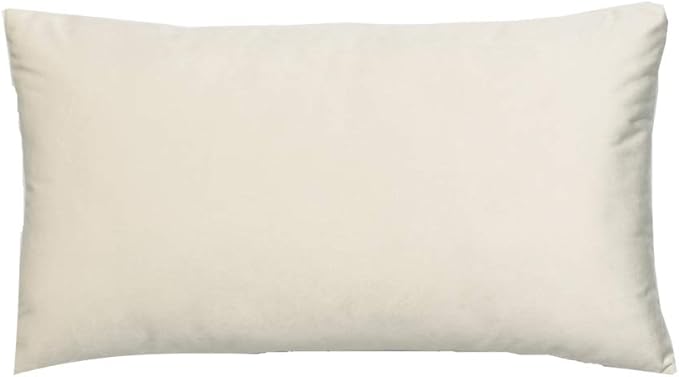 Beige Lumbar Velvet Soft Solid Throw Pillow Cases Decorative Rectangle Cozy Cushion Covers Home Decor for Living Room Couch Sofa Car 12"x20" Set of 2