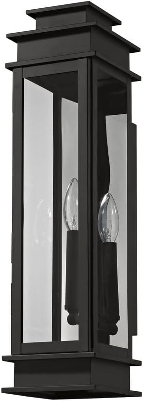 Livex Lighting 20207-07 Transitional One Light Outdoor Wall Lantern from Princeton Collection in Bronze/Dark Finish