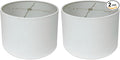 Royal Designs, Inc. HB-610-16LNWH-2 Shallow Drum Hardback Lamp Shade, 15 x 16 x 10, Linen White, 2-Pack