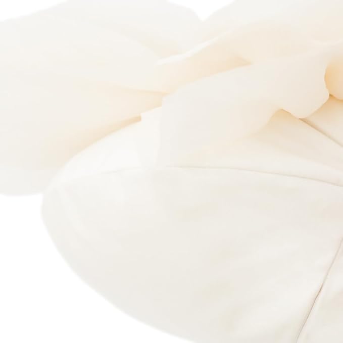 3D Flower Pillow Decorative Round Throw Pillows Handmade Cute Floral Velvet Accent Pillowcases Soft Elegant Cushion for Bed Couch Car Bedroom Living Room Home Decor 12 Inch Cream White