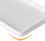 Gurygo 2 Pack 8" Ceramic Rectangular Vanity Trays, White, Set of 2
