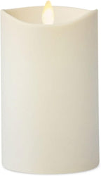 Luminara Realistic Artificial Moving Flame Outdoor Pillar Candle - Moving Flame LED Battery Operated Lights for Outside Christmas, Thanksgiving - Remote Ready - Remote Sold Separately - 3.25" x 5"