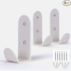 Heavy-Duty White Wall Hooks for Hanging (Set of 3) – Stylish & Sturdy Metal Hooks for Coats, Backpacks, Towels & Bags | Decorative Modern Hooks for Entryways, Bathrooms & Kids’ Rooms