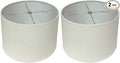 Royal Designs, Inc. HB-610-16LNEG-2 Shallow Drum Hardback Lamp Shade, 15 x 16 x 10, Linen Eggshell, 2-Pack