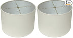 Royal Designs, Inc. HB-610-14LNEG-2 Shallow Drum Hardback Lamp Shade, 13 x 14 x 9, Linen Eggshell, 2-Pack