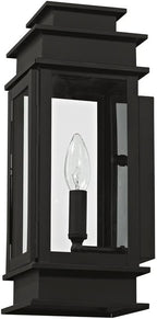 Livex Lighting 2013-01 Transitional One Light Outdoor Wall Lantern from Princeton Collection Finish, Antique Brass