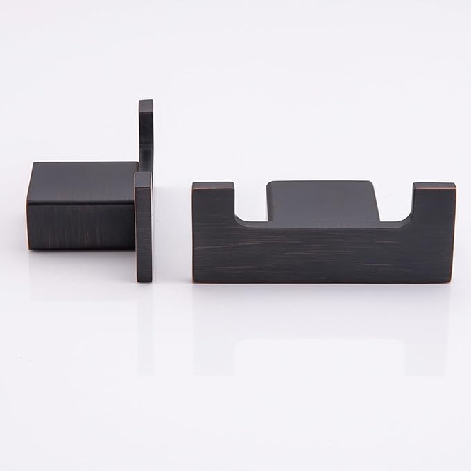 RANDOM Double Towel Hooks for Bathroom Wall Hook Heavy Duty Coat Robe Clothes Towel Sponges Hooks Holder SUS304 Stainless Steel Wall Mount Bathroom Kitchen Accessories 2 Pack Oil Rubbed Bronze