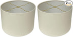 Royal Designs, Inc. HB-610-12EG-2 Shallow Drum Hardback Lamp Shade, 11 x 12 x 8.5, Eggshell, 2-Pack
