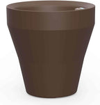 Crescent Garden Rim TruDrop Planter, Self-Watering Plant Pot, 18-Inch (Bark)