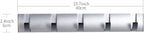 Wall-Mounted Coat Hooks, Silver Black