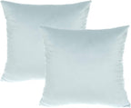 Light Blue Velvet Throw Pillow Covers 24x24 Inches Square Cozy Soft Solid Color Decorative Cushion Cases Home Decor for Couch Sofa Bedroom Car Set of 2
