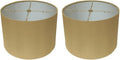 Royal Designs, Inc. HB-610-18AGL-2 Shallow Drum Hardback Lamp Shade, 17 x 18 x 11.5, Antique Gold, 2-Pack