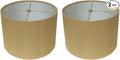 Royal Designs, Inc. HB-610-14AGL-2 Shallow Drum Hardback Lamp Shade, 13 x 14 x 9, Antique Gold, 2-Pack