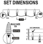Joiedomi C6 LED Christmas String Lights,140(2 x 70) Count Strawberry Christmas Trees Lights, 45.2FT Connectable Multicolor for Indoor Outdoor Holiday Party Decor,Green Wire
