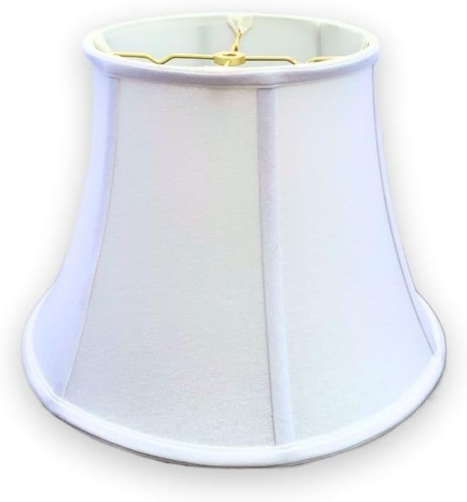 Royal Designs, Inc. BSO-708-14LNWH Modified Bell Basic Lamp Shade, 9 x 14 x 10.5, Linen White