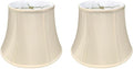 Royal Designs, Inc. BSO-708U-12BG-2 Modified Bell Basic Lamp Shade with UNO Threaded Fitter, 7.5 x 12 x 9.5, Beige, 2-Pack