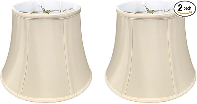 Royal Designs, Inc. BSO-708-18BG-2 Modified Bell Basic Lamp Shade, 11 x 18 x 13.5, Beige, 2-Pack