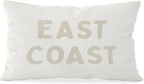 Coastal Throw Pillow Cover 12x20, Clean Girl Beige Preppy East Coast Coquette Decor for Girls Room College Sofa Couch Dorm - Beige