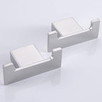 RANDOM Double Towel Hooks for Bathroom Wall Hook Heavy Duty Coat Robe Clothes Towel Sponges Hooks Holder SUS304 Stainless Steel Wall Mount Bathroom Kitchen Accessories 2 Pack Polished Chrome.