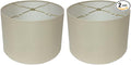 Royal Designs, Inc. HB-610-10BG-2 Shallow Drum Hardback Lamp Shade, 9 x 10 x 7, Beige, 2-Pack