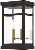 Livex Lighting 20702-07 Hopewell Bronze 2 Light Outdoor Wall Lantern