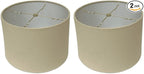 Royal Designs, Inc. HB-610-12LNBG-2 Shallow Drum Hardback Lamp Shade, 11 x 12 x 8.5, Linen Beige, 2-Pack
