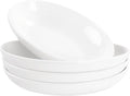 insongdafa Ceramic Serving Plate 27 oz, Set of 4 Oval Salad Plate, Entertaining Modern Kitchen Dishes, for Dinner, Fruit, Salad, Pasta- Microwave, Oven & Dishwasher Safe, 10.6 Inch Oval deep Plate