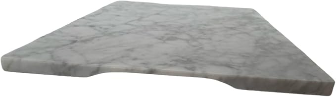 Natural Marble Cutting Board- 16x12 Inch Kitchen Bakery Tool for Professional Chef & Baker's Tray - Marble Display for Elegant Food Presentation & Stylish Kitchen Decor (white)