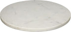 Multi-Purpose Round Shape Marble Cheese Tray | Cutting Board. Solid Large White With Non-Slip Feet For Stability & Scratch Protection. Easy To Clean,Trivet,White (11x11x0.5 Inches)