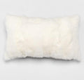 Throw Pillow Covers Fur Rabbit Skin Fur Sofa Pillow Case Cushion Cover (White, 30×50cm（12in×20in）
