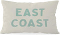 Coastal Throw Pillow Cover 12x20, Green Preppy East Coast Coquette Decor for Girls Room College Sofa Couch, Trendy Retro Dorm - Green