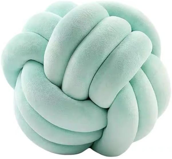 Petrella Knot Pillow Ball Round Throw Pillows Home Decor Cushion Decorative Aesthetic Throw Pillows，Light Green 11inch