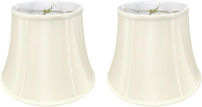 Royal Designs, Inc. BSO-708U-12EG-2 Modified Bell Basic Lamp Shade with UNO Threaded Fitter, 7.5 x 12 x 9.5, Eggshell, 2-Pack