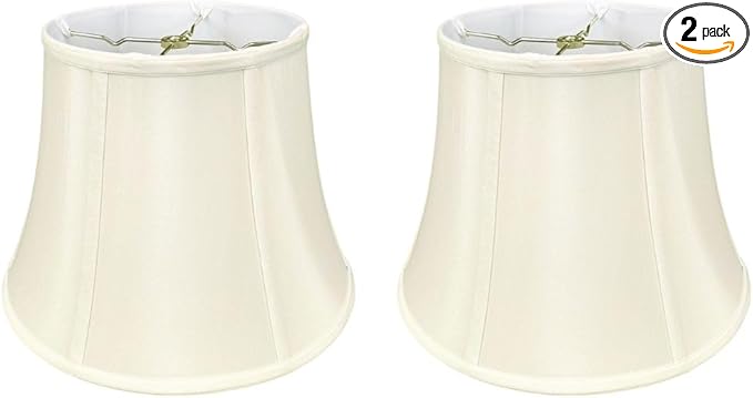 Royal Designs, Inc. BSO-708-14EG-2 Modified Bell Basic Lamp Shade, 9 x 14 x 10.5, Eggshell, 2-Pack