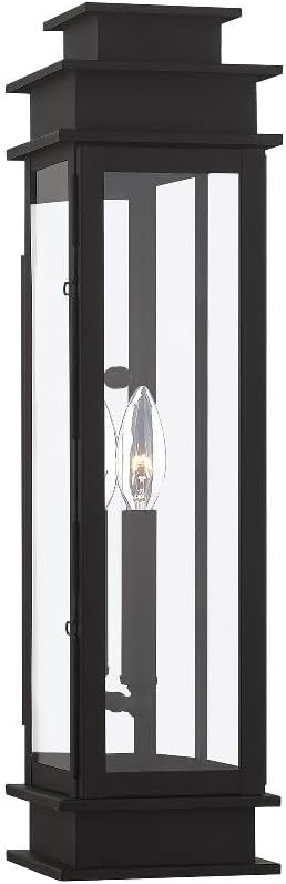Livex Lighting 20207-07 Transitional One Light Outdoor Wall Lantern from Princeton Collection in Bronze/Dark Finish